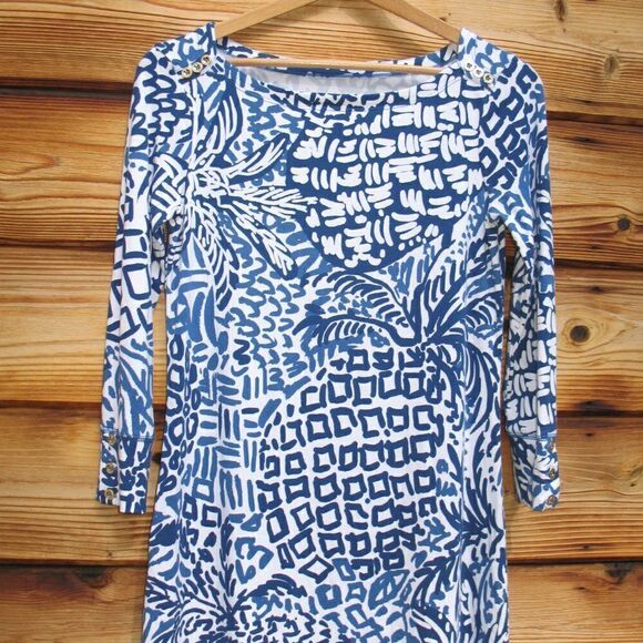 Lilly Pulitzer Geometric Pineapple Print Blue Sophie Indigo Home Slice - Picture 4 of 8